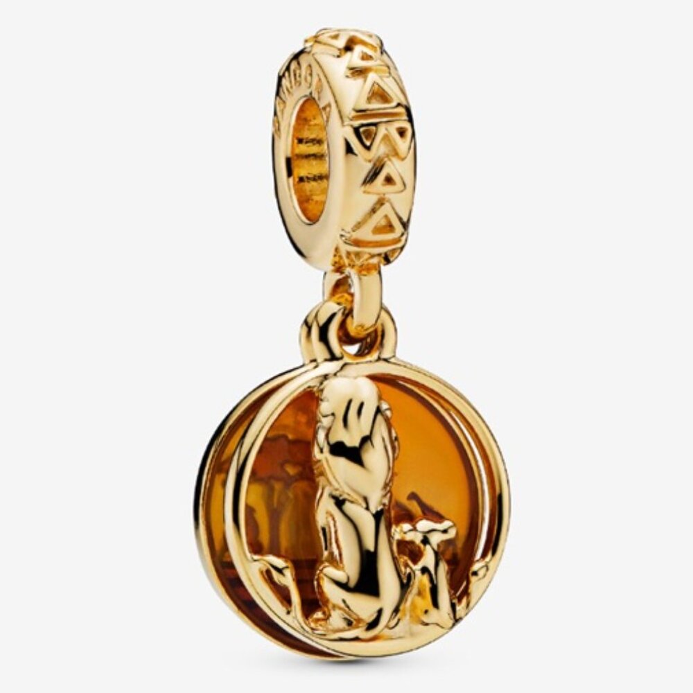 New Pandora Shine Simba and Mufasa Lion King Charm Bead
